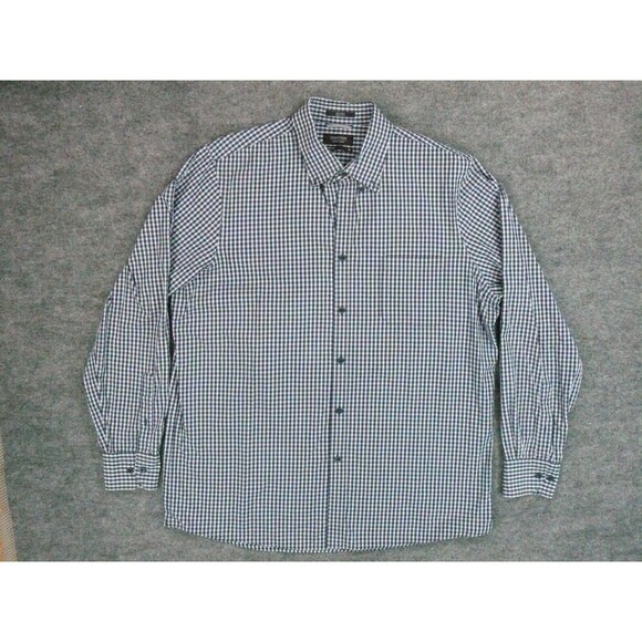 Nordstrom‎ Shirt Mens XL Regular Fit Blue White Check - Picture 3 of 9